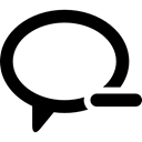 Subtraction Sign, Dialogue, Conversation, Communication Black icon