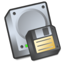 hard drive, save, Floppy Black icon