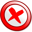 button, cance Red icon