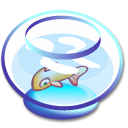 Bowl, fish, Animal, Babelfish PaleTurquoise icon