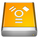 Firewire, drive Orange icon