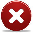 Close, stop, no, cancel DarkRed icon