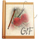 Gif, document, paper, File AntiqueWhite icon