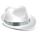borsalino, hat, blanc Black icon