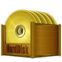 Hdd, hard disk, hard drive SaddleBrown icon