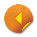 sticker, grunge, Badge, Orange Goldenrod icon