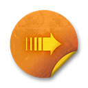 Badge, sticker, grunge, Orange Black icon