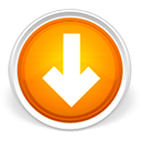 download, descending, Decrease, Descend, Down, Orange, fall, Arrow LightGray icon