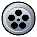 Badge, film, video, movie, maker, window Black icon