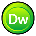 Cs, dreamweaver, adobe, Badge LimeGreen icon