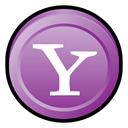 Messenger, Badge, alternate, yahoo MediumOrchid icon