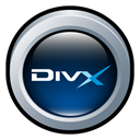 Badge, Divx, video Black icon