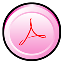 adobe, Acrobat, Badge Pink icon