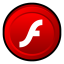 macromedia, Badge, Flash Red icon