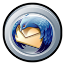 mozilla, Thunderbird, Badge Black icon