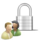 Human, profile, Account, people, user, Control, padlock Black icon