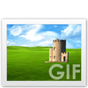 Gif, document, paper, File OliveDrab icon