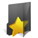 Folder, Favourite Black icon