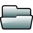 open, generic, silver, Folder Black icon