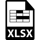 Microsoft Excel, Xlsx File, Microsoft Excel File, Xlsx File Format, interface, Xlsx Format, xlsx Black icon