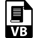 Visual Basic, Visual Basic File, interface, Vb File Format, Vb File, Vb Format Black icon