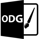 Odg Format, Odg, interface, Odg Open File, Open Document Graphic File, Odg File, Open Document Graphic, Odg Extension Black icon