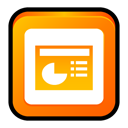 powerpoint, ppt, office, microsoft Orange icon