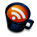 coffeecup, subscribe, feed, Rss Black icon