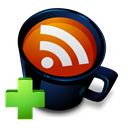 Add, feed, Rss, coffeecup, plus, subscribe Black icon