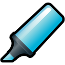 Highlighter, Blue Black icon