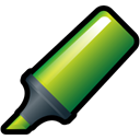 Highlighter, green Black icon