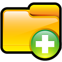 Folder, plus, Add Gold icon