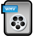 Wmv, document, File, paper, video Black icon
