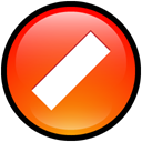 cancel, stop, Close, no, button OrangeRed icon