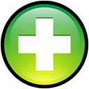 button, plus, Add YellowGreen icon