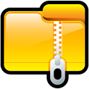 Folder, Compressed Gold icon