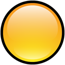 Blank, yellow, button, Empty Gold icon