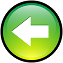 button, prev, Backward, Left, Back, previous YellowGreen icon