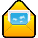 envelop, Message, mail, Attachment, Email, Letter Orange icon