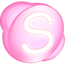 Skype, pink LavenderBlush icon