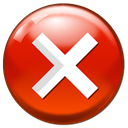 stop, Close, cancel, no OrangeRed icon