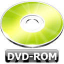 Dvd, rom, disc YellowGreen icon