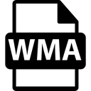 Wma File, Wma File Format, Wma Format, Windows Media Audio File, Wma Variant, Wma, Windows Media Audio, interface, Wma Extension Black icon