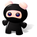 Cartoon, ninjatoy Black icon