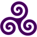 knotting, Knot, triskele, purple Indigo icon