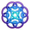 knotting, purpleblue, Knot, circleknot Black icon