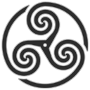 wheeled, Knot, triskelion, grey, knotting DarkSlateGray icon
