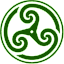 green, Knot, wheeled, knotting, triskelion DarkGreen icon