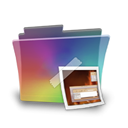 pic, image, Rainbow, Folder, picture, photo Black icon