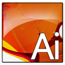 Ai, Text, File, document, adobe Chocolate icon